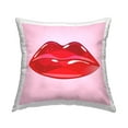 thumbnail image 1 of Stupell Industries Pink & Red Lips Shape Square Decorative Printed Throw Pillow, 18 x 18, 1 of 6