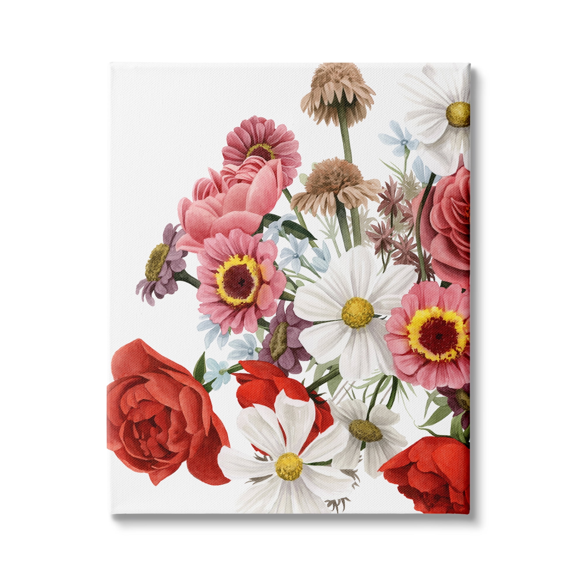 Stupell Industries Pink Red Spring Bloom Flower Bouquet Roses Daisies, 30 x 40, Design by Grace Popp&nbsp;