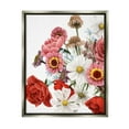 thumbnail image 1 of Stupell Industries Pink Red Spring Bloom Flower Bouquet Roses Daisies Luster Gray Framed Floating Canvas Wall Art, 24x30, by Grace Popp&nbsp;, 1 of 5