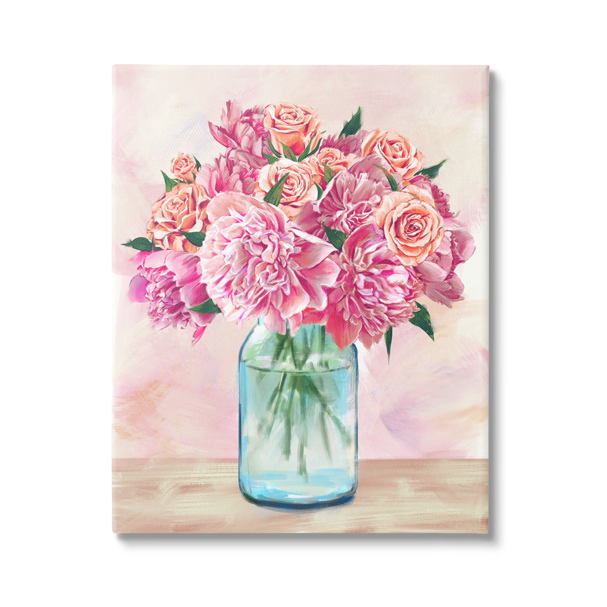 Stupell Industries Pink Roses Carnations Bouquet Floral Illustration Design , 30 x 40, Design by Ziwei Li