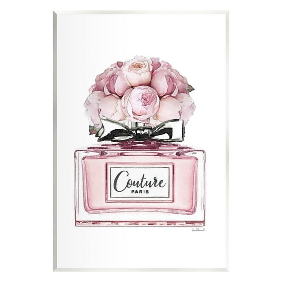 Stupell Industries Pink Roses Perfume Botanical & Floral Painting Unframed Art Print Wall Art, 10 x 15