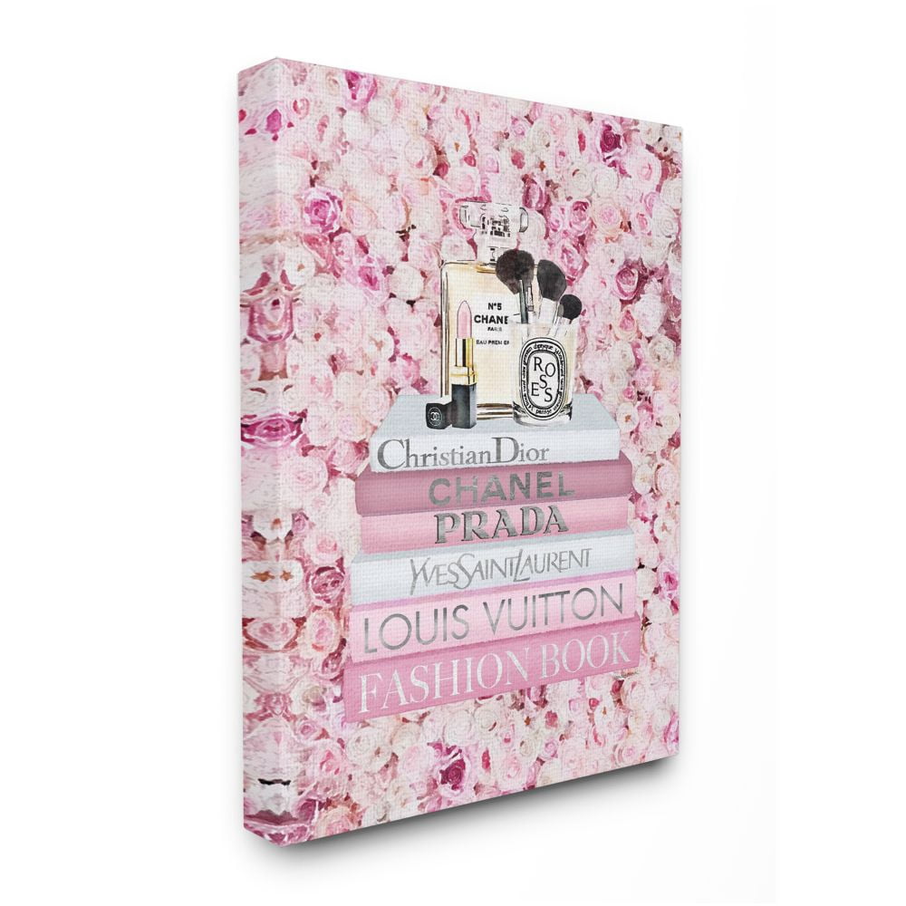 Stupell Industries Pink Roses and Women's Fashion Glam Necessities Designed by Amanda Greenwood