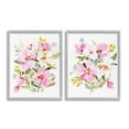 thumbnail image 1 of Stupell Industries Pink Scattered Blooms Botanical & Floral Painting Gray Framed Art Print Wall Art, 24 x 30, Set of 2, 1 of 10