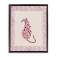 thumbnail image 1 of Stupell Industries Contemporary Pink Sitting Cheetah with Border Black Floating Frame Canvas Art, 17 x 21, by Natalie Carpentieri, 1 of 8