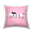 thumbnail image 1 of Stupell Industries Pink Skateboarding Dog Square Decorative Printed Throw Pillow, 18 x 18, 1 of 6