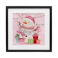 thumbnail image 1 of Stupell Industries Pink Snowman Joy Black Framed Print Under Glass design by Nicole Tamarin, 13 x 13, 1 of 10
