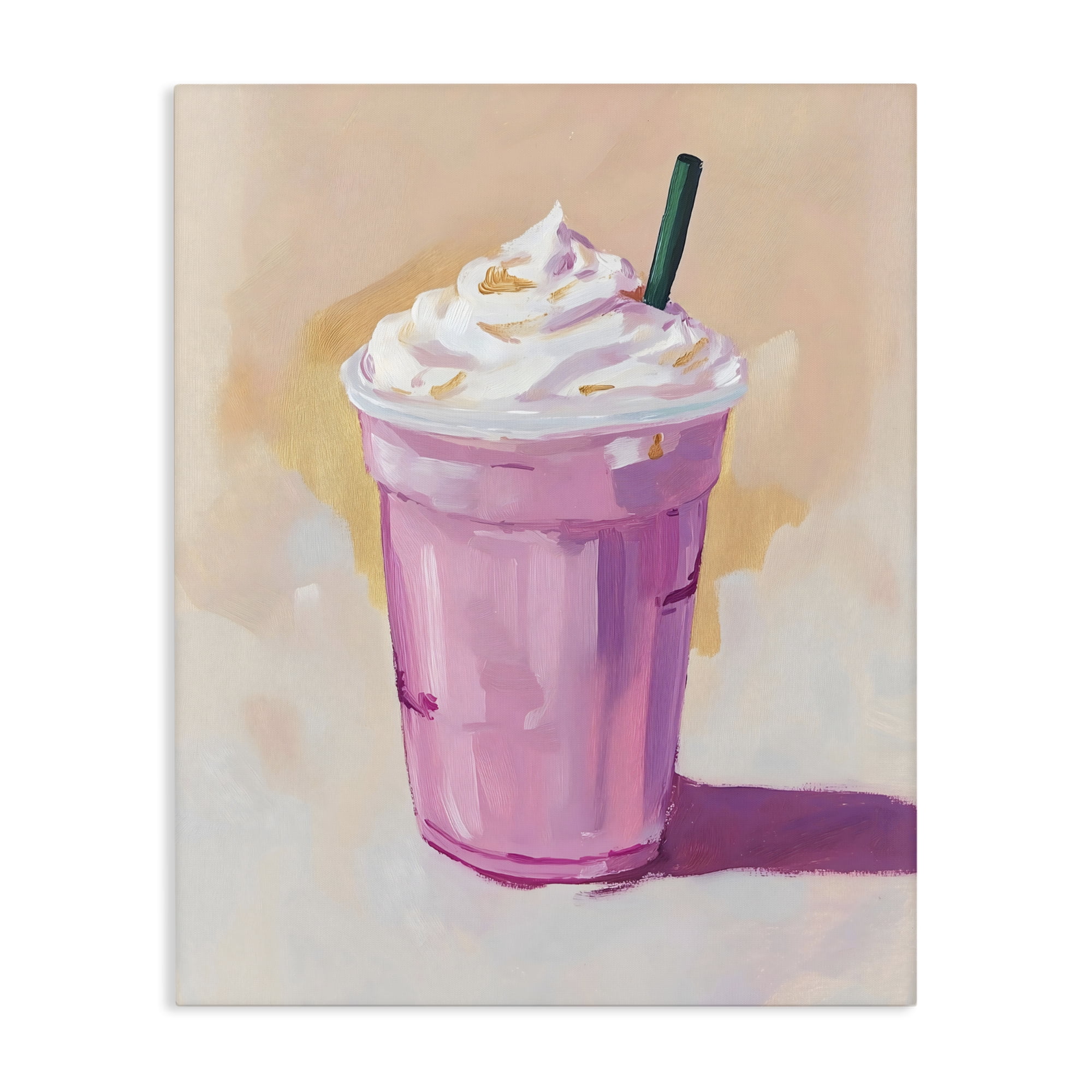 Stupell Industries Pink Strawberry Shake Canvas Wall Art, design by The Prints Vibe