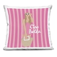 thumbnail image 1 of Stupell Industries Pink Striped Glam Girl Design by Chen Alyesh Throw Pillow, 1 of 6