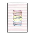 thumbnail image 1 of Stupell Industries Shabby Chic Pink Stripes Macarons Black Framed Giclee Art, 12 x 18, by Martina Pavlova, 1 of 8