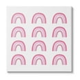 thumbnail image 1 of Stupell Industries Pink Stripes Rainbow Shapes Pattern Casual Design Canvas Wall Art, 24 x 24, Design by Amy Brinkman, 1 of 5