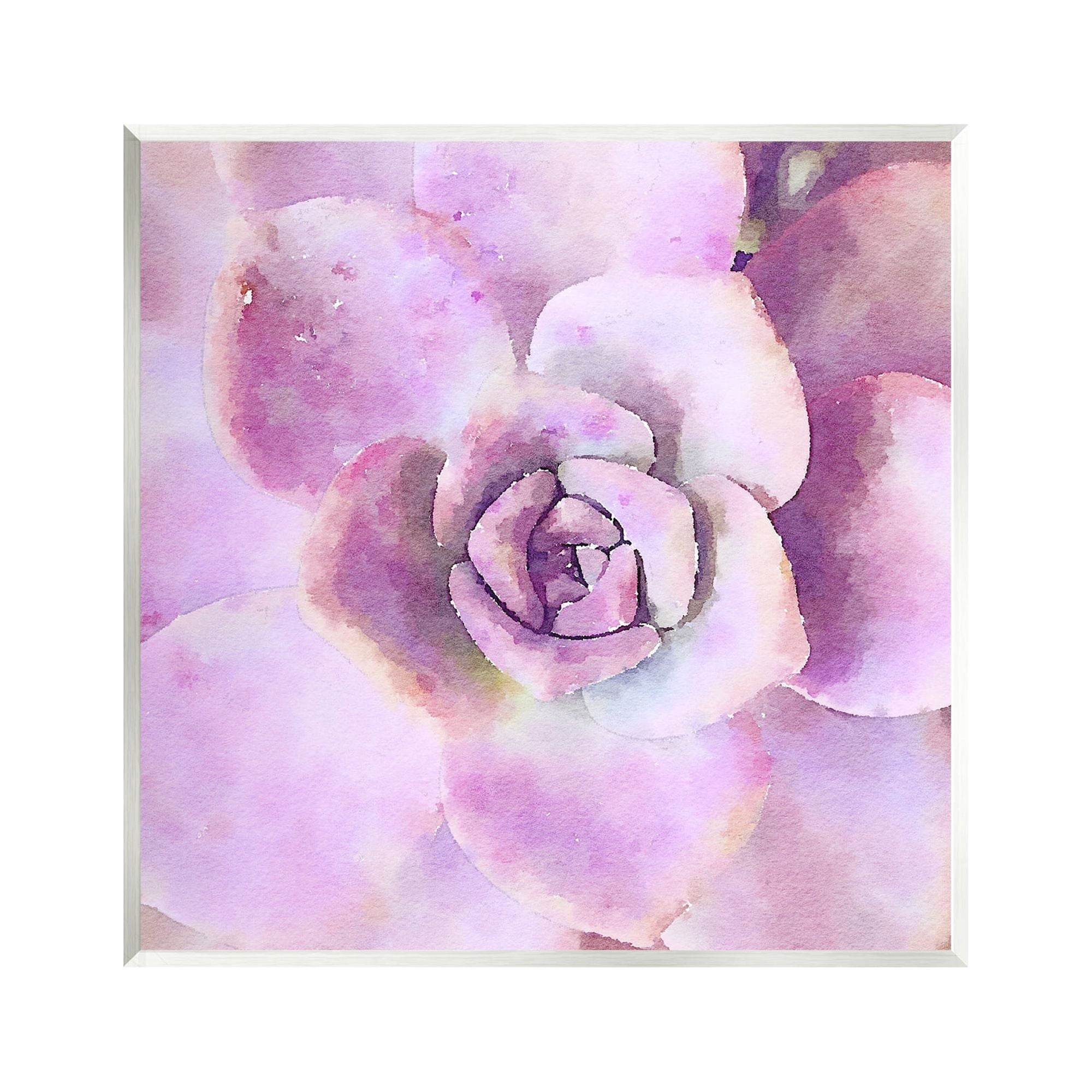 Stupell Industries Pink Succulent Botanical Leaves Botanical & Floral Painting Unframed Art Print Wall Art