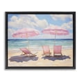 thumbnail image 1 of Stupell Industries Contemporary Pink Summer Chairs by the Sea Black Floating Frame Canvas Art, 31 x 25, by LSR Design Studio, 1 of 8