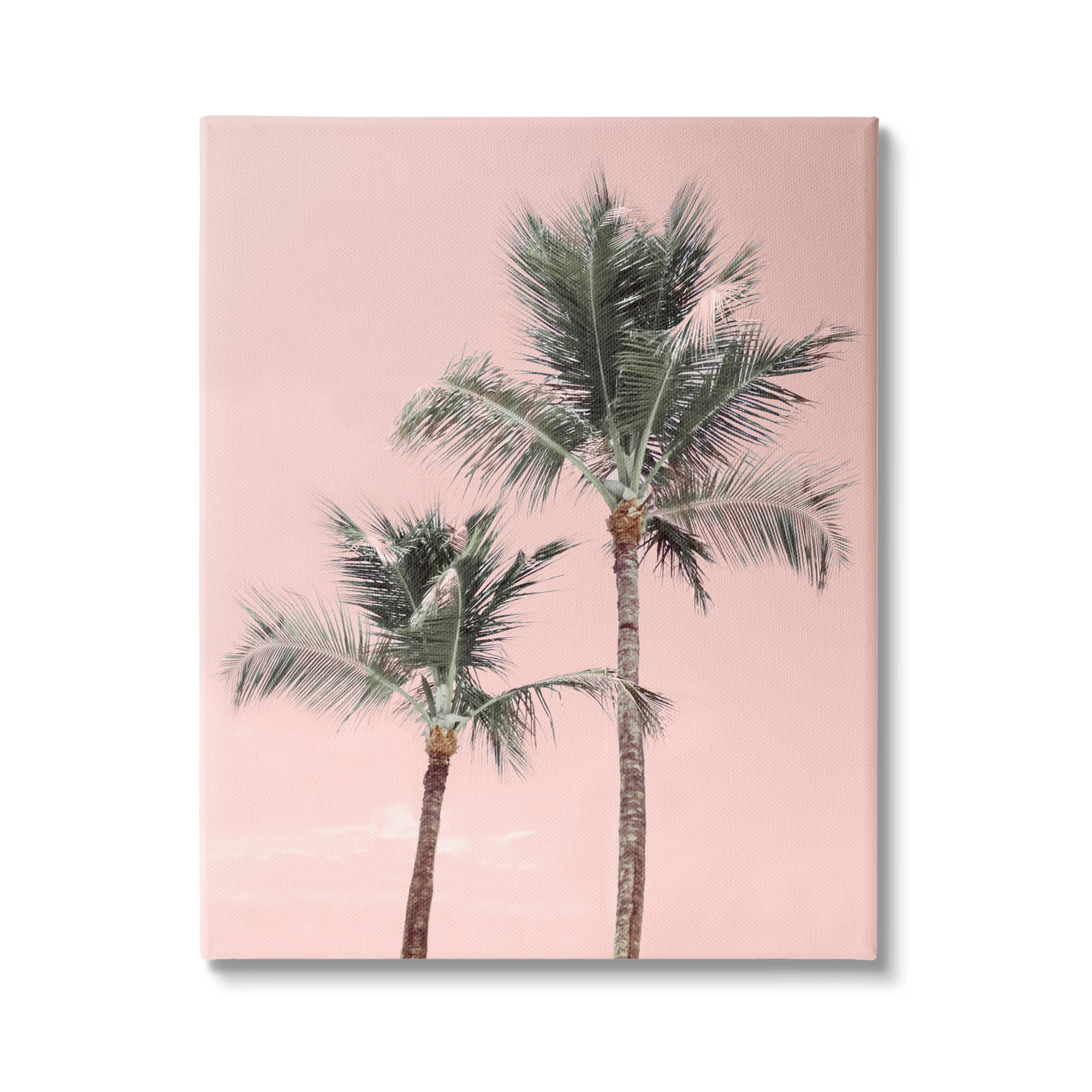 Stupell Industries Pink Summer Palm Trees Botanical & Floral Photography Gallery Wrapped Canvas Print Wall Art, 36 x 48