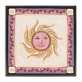 thumbnail image 1 of Stupell Industries Eclectic Pink Sun Face with Leaf Border Black Floating Frame Canvas Art, 18 x 18, by Two If By Sea Studios, 1 of 8