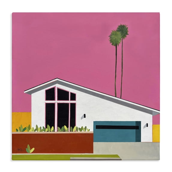 Stupell Industries Modern Pink Sunkissed Suburbia Canvas Art, 17 x 17, by Jan Weiss
