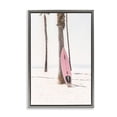 thumbnail image 1 of Stupell Industries Pink Surf Board Coastal Photography Gray Floater Framed Canvas Art Print Wall Art, 21 x 31, 1 of 10