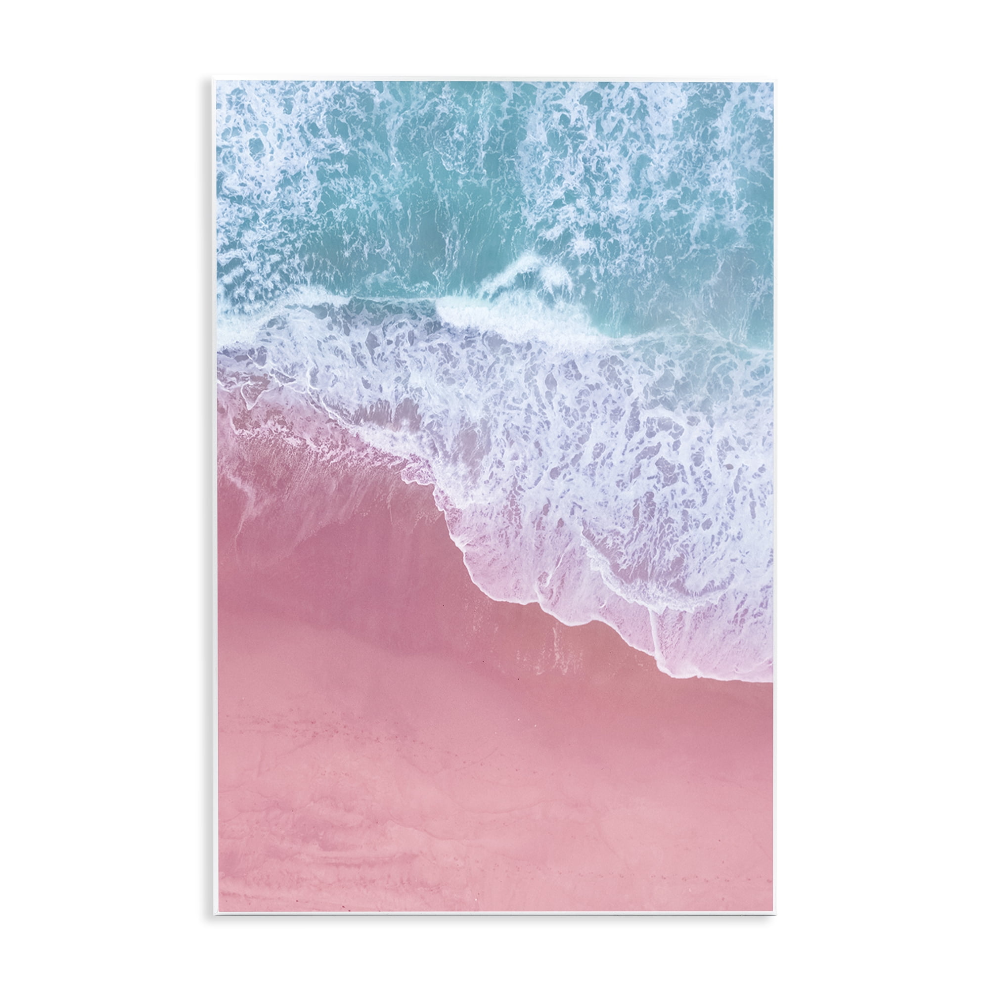 Stupell Industries Pink Surf Tide Landscape & Nature Photography Unframed Art Print Wall Art, 13 x 19