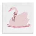 thumbnail image 1 of Stupell Industries Contemporary Pink Swan with Bow Canvas Art, 17 x 17, by Lucille Price, 1 of 7