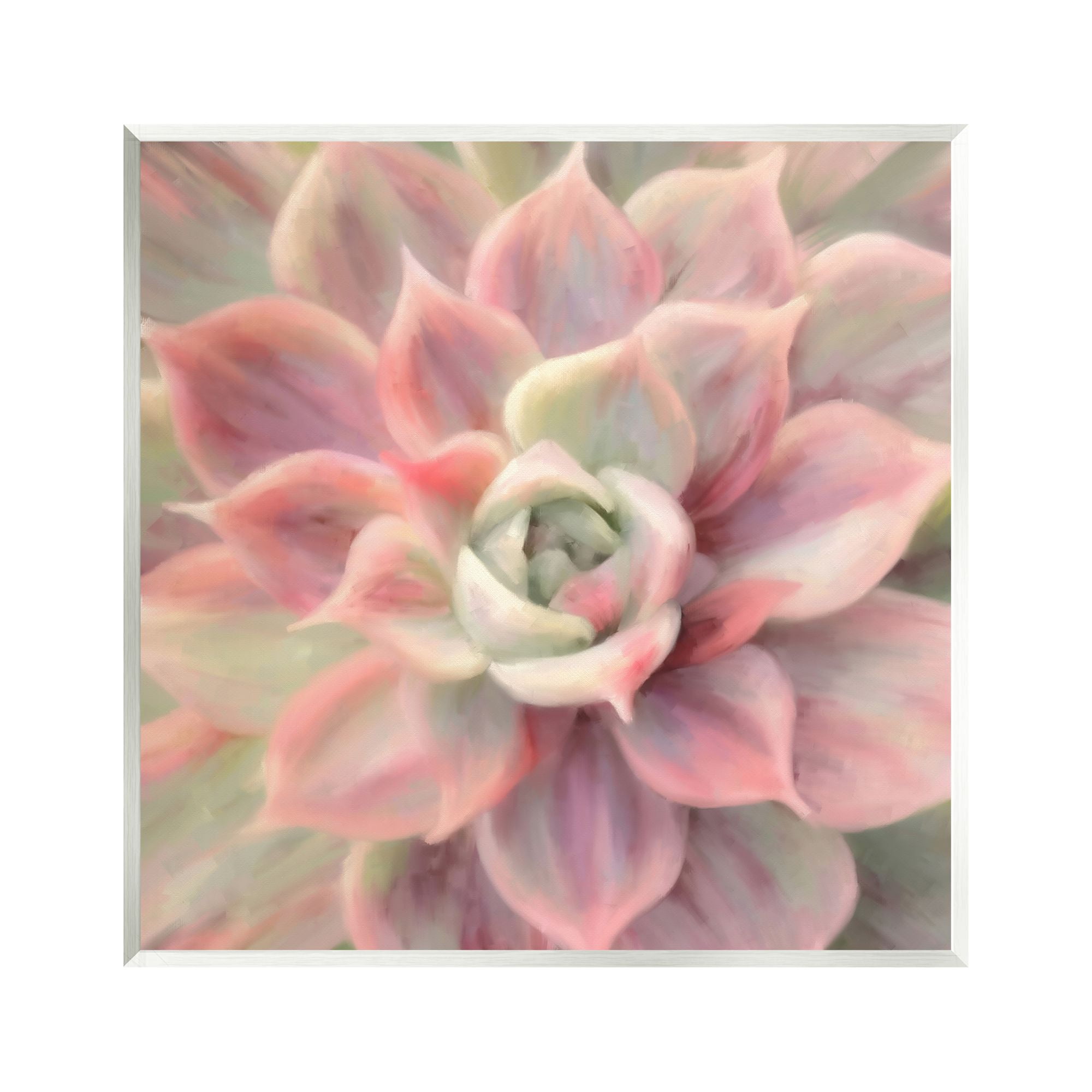 Stupell Industries Pink Symmetrical Succulent Botanical & Floral Painting Unframed Art Print Wall Art, 12 x 12