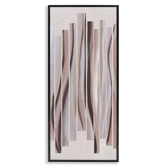 Stupell Industries Pink Tidal Embrace Black Framed Giclee Art design by Jacob Q, 24 x 10