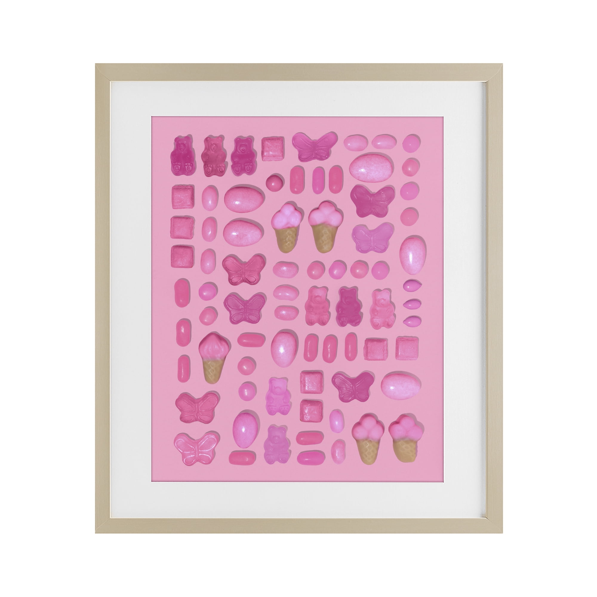 Stupell Industries Pink Toned Candies Birch Framed Print Under Glass, design by LISH Creative