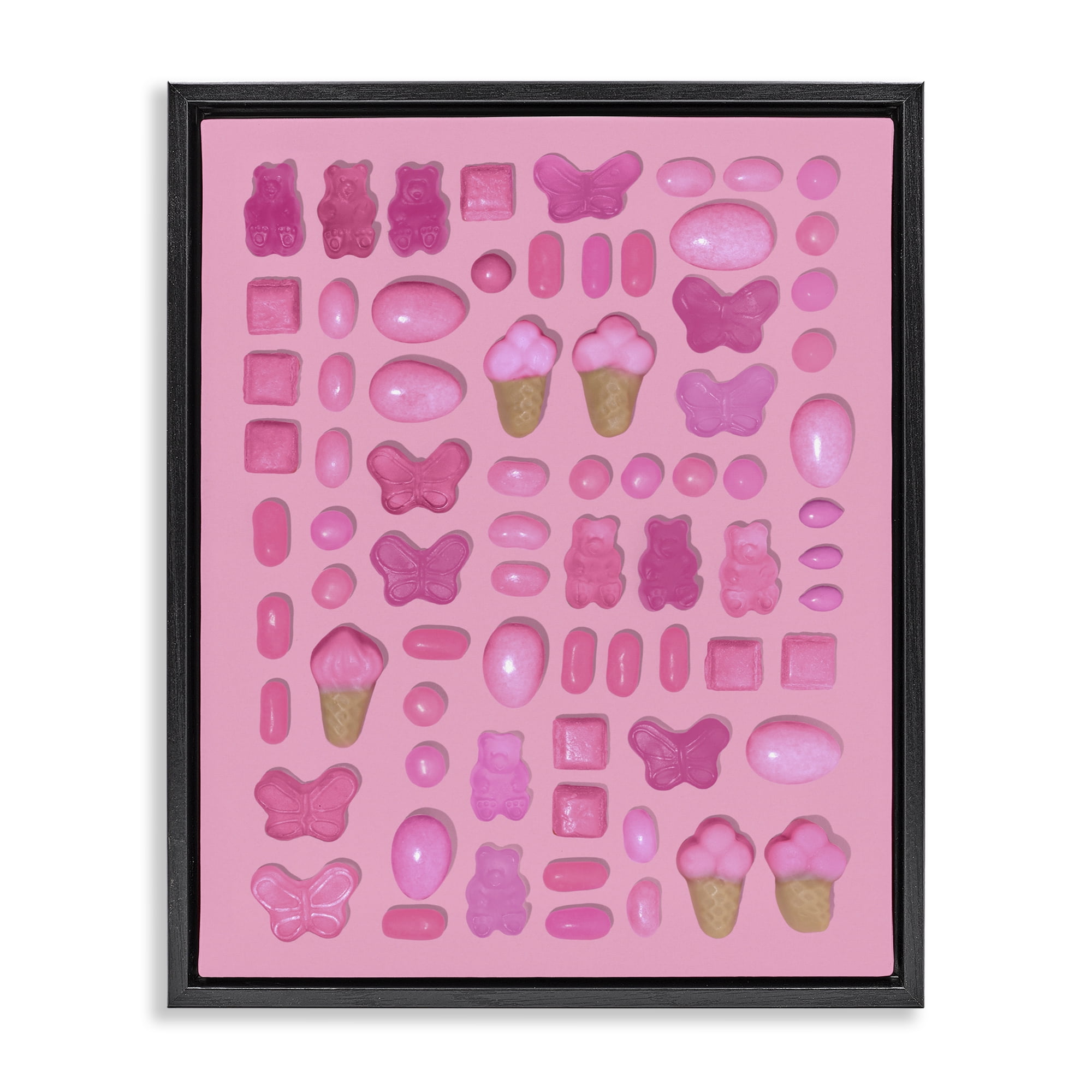 Stupell Industries Pink Toned Candies Black Framed Floater Canvas Wall Art, design by LISH Creative