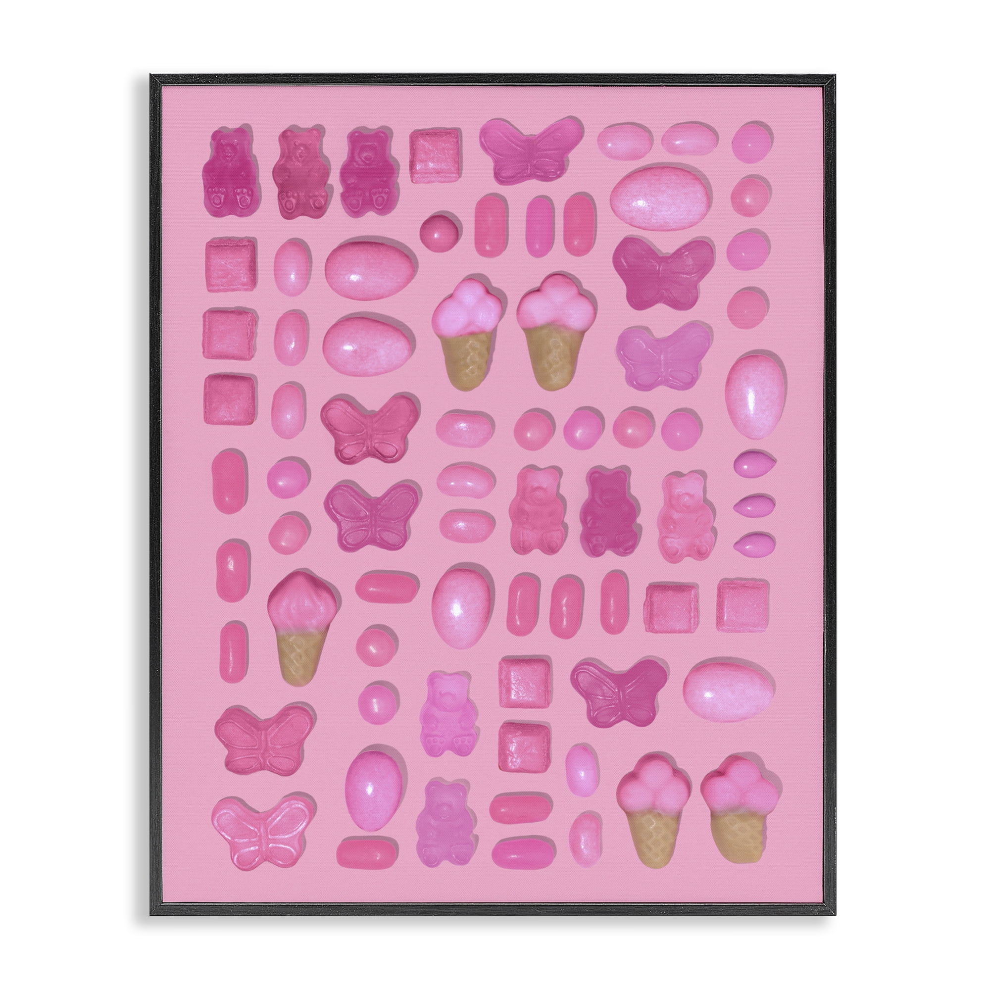 Stupell Industries Pink Toned Candies Black Framed Giclee Art, design by LISH Creative