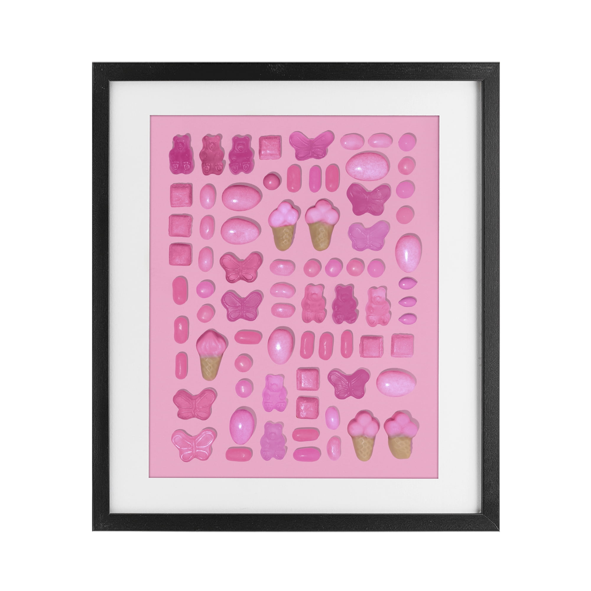 Stupell Industries Pink Toned Candies Black Framed Print Under Glass, design by LISH Creative