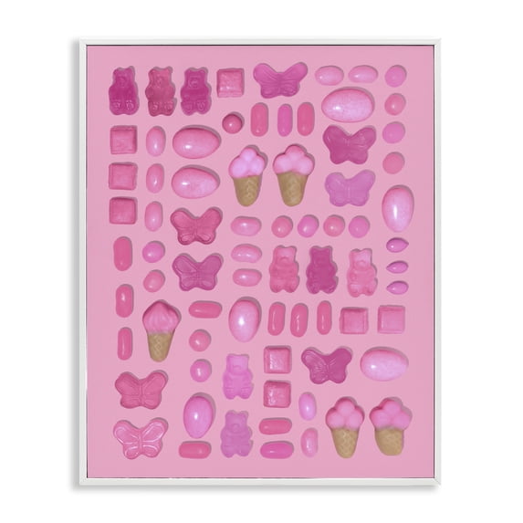Stupell Industries Contemporary Pink Toned Candies White Framed Giclee Art, 11 x 14, by LISH Creative