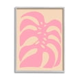 thumbnail image 1 of Stupell Industries Pink Tropical Leaf Shape Graphic Art Gray Framed Art Print Wall Art, Design by Birgit Maria Kiennast, 1 of 7