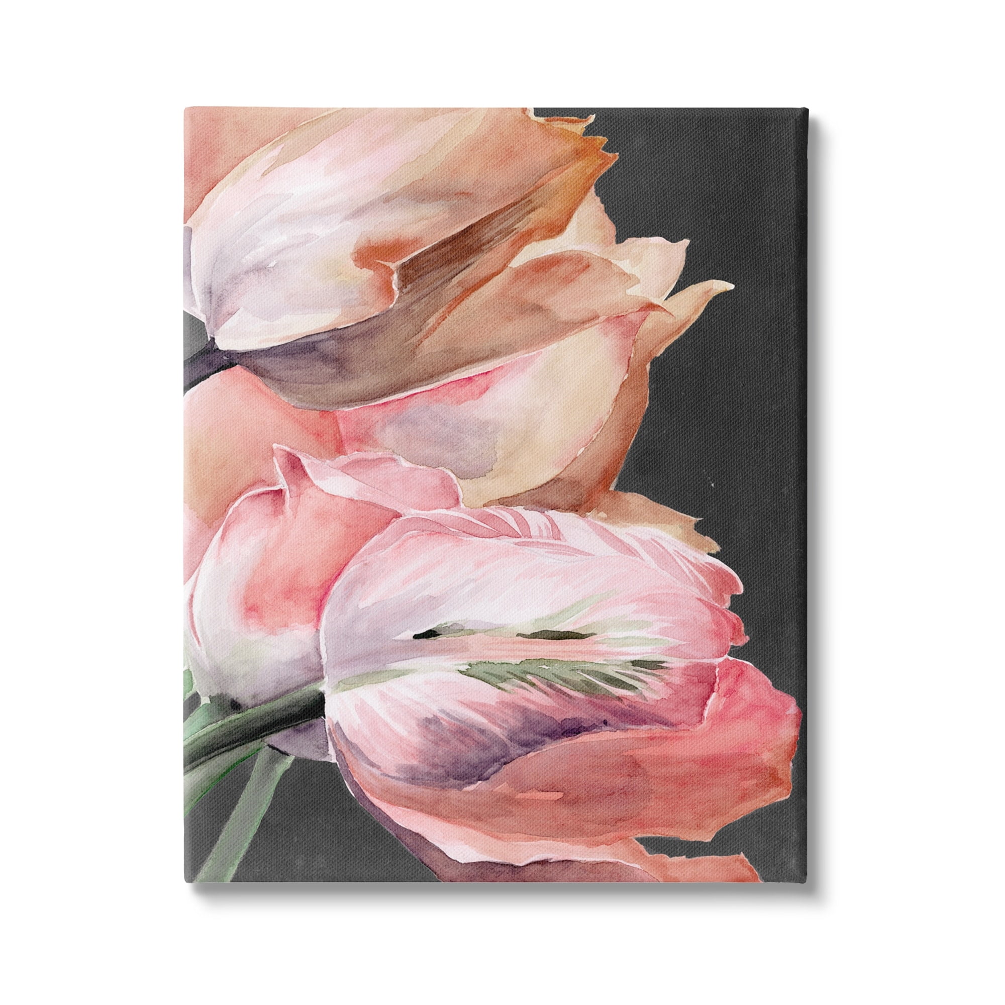 Stupell Industries Pink Tulips Flower Arrangement Botanical & Floral Painting Gallery Wrapped Canvas Print Wall Art