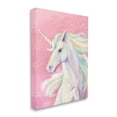 thumbnail image 1 of Stupell Industries Pink Unicorn Portrait Playful Rainbow Hair Canvas Wall Art by Ziwei Li, 1 of 6