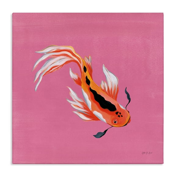 Stupell Industries Pink Vibrant Koi Fish Canvas Wall Art design by Yvette St. Amant, 30 x 30
