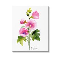 Stupell Industries Pink Watercolor Blossoms Botanical & Floral Painting Gallery Wrapped Canvas Art Print Wall Art, 16 x 20