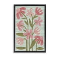 thumbnail image 1 of Stupell Industries Eclectic Pink Whimsy Midcentury Flowers Black Floating Frame Canvas Art, 17 x 25, by Martina Pavlova, 1 of 8