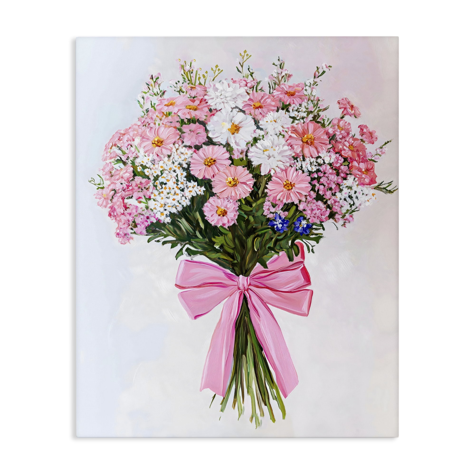Stupell Industries Pink & White Tied Flower Bouquet Canvas Wall Art, design by The Prints Vibe