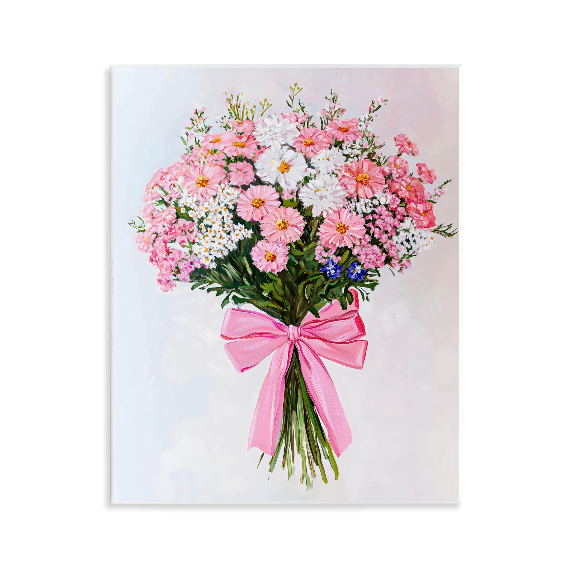 Stupell Industries Pink & White Tied Flower Bouquet Wall Plaque Art, design by The Prints Vibe