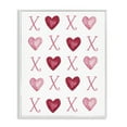thumbnail image 1 of Stupell Industries Pink XOXO Hearts Holiday Painting White Framed Art Print Wall Art, 24 x 30, 1 of 10