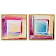 thumbnail image 1 of Stupell Industries Contemporary Pink & Yellow New Day Gold 2pc Floating Frame Art Set, 25 x 25 each, by Lanie Loreth, 1 of 7