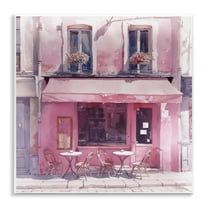 Stupell Industries Pinkish Delight Café Buildings & Architecture Painting Unframed Art Print Wall Art, 12 x 12