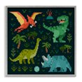 thumbnail image 1 of Stupell Industries Contemporary Pixel Dinosaurs Wildlife Gray Framed Giclee Art, 12 x 12, by Victoria Barnes, 1 of 8