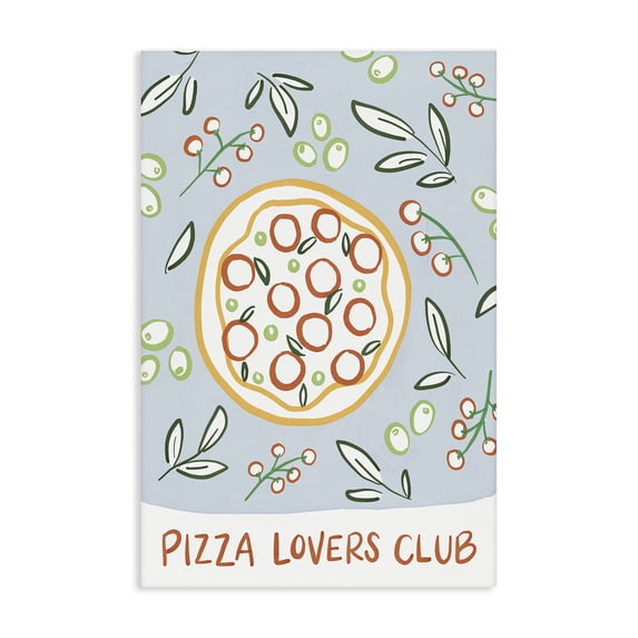 Stupell Industries Farmhouse Pizza Lovers Club Canvas Art, 24 x 36, by Amanda Houston