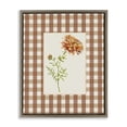 thumbnail image 1 of Stupell Industries Farmhouse Plaid Marigold Flower Brown Floating Frame Canvas Art, 17 x 21, by Lisa Wehmeyer, 1 of 8