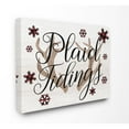 thumbnail image 1 of Stupell Industries Plaid Tidings Antlers Pattern Holiday Wood Texture Word DesignCanvas Wall Art By Artist Daphne Polselli, 1 of 3