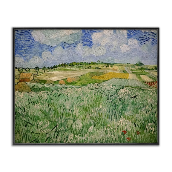Stupell Industries Plain Near Auvers Painting Black Framed Giclee Art, design by Vincent Van Gogh