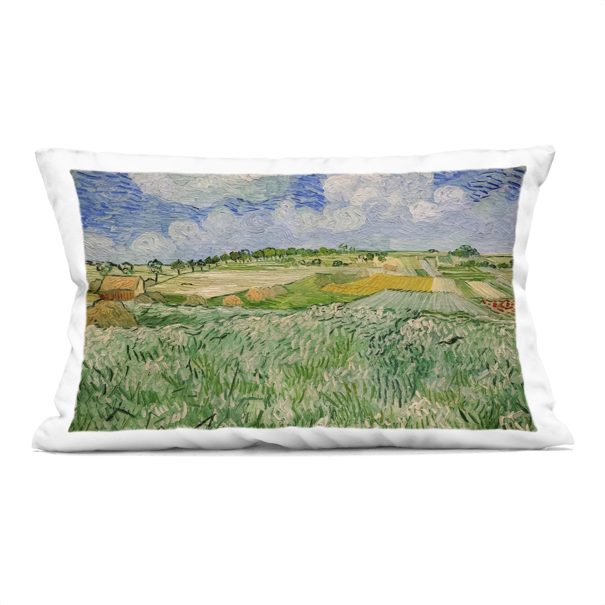 Stupell Industries Plain Near Auvers Painting Decorative Printed Throw Pillow, design by Vincent Van Gogh