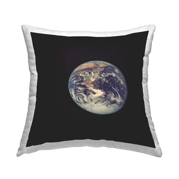 Stupell Industries Planet Earth Astronomy Square Decorative Printed Throw Pillow, 18 x 18