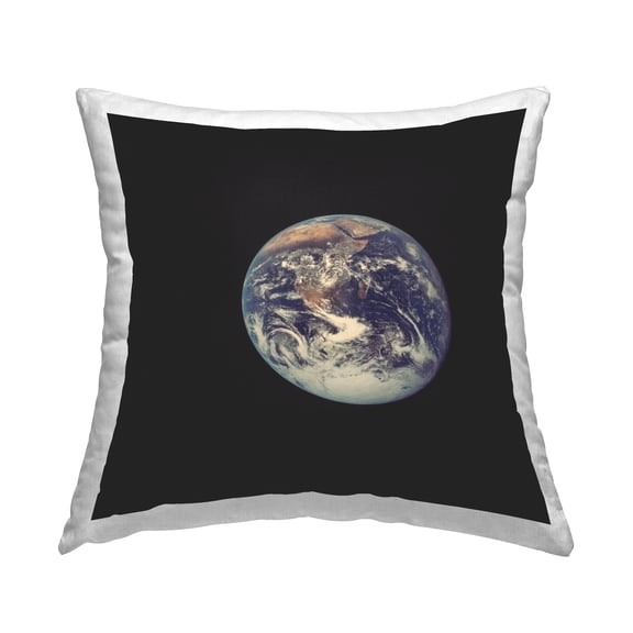 Stupell Industries Planet Earth Astronomy Square Decorative Printed Throw Pillow, 18 x 18