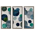 thumbnail image 1 of Stupell Industries Planetary Circles Abstract 3 Piece Brown Framed Floater Canvas Set design by Jacob Q, 31 x 15, 1 of 9