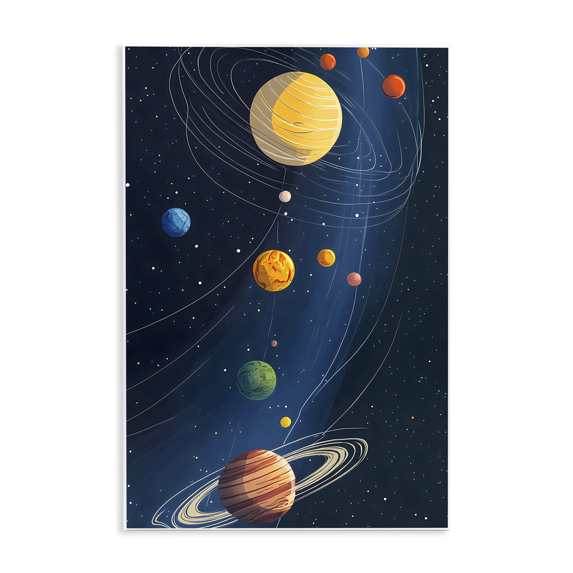 Stupell Industries Planets Aligned in Celestial Orbit Wall Plaque Art, design by Creative Studio
